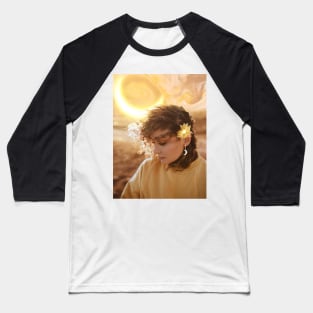 Girl with a Moon earring Baseball T-Shirt